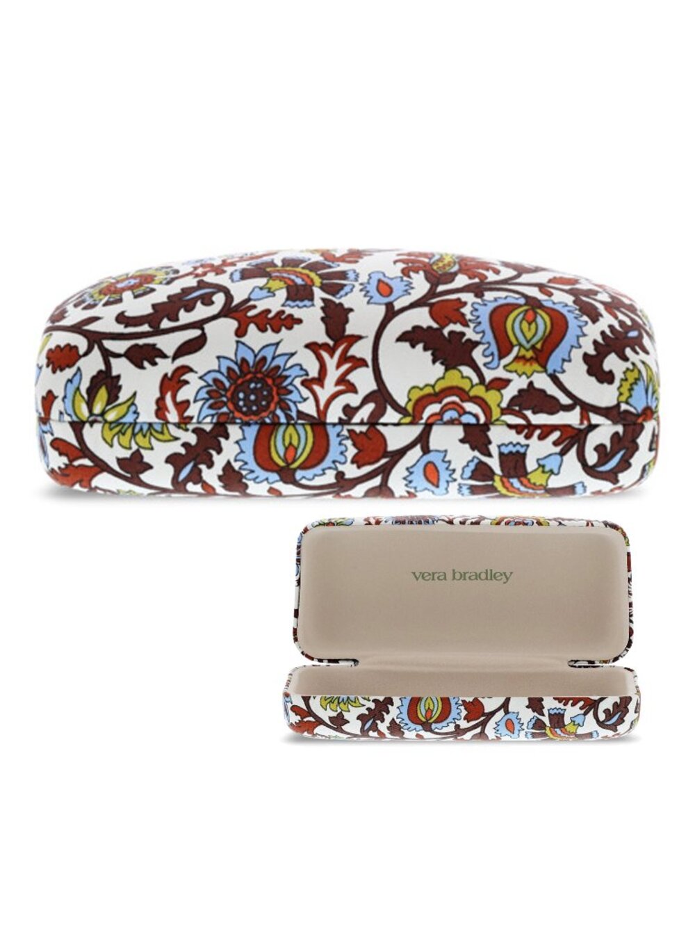 Vera Bradley Clamshell Eyeglass Case - MARRAKESH VINES CREAM